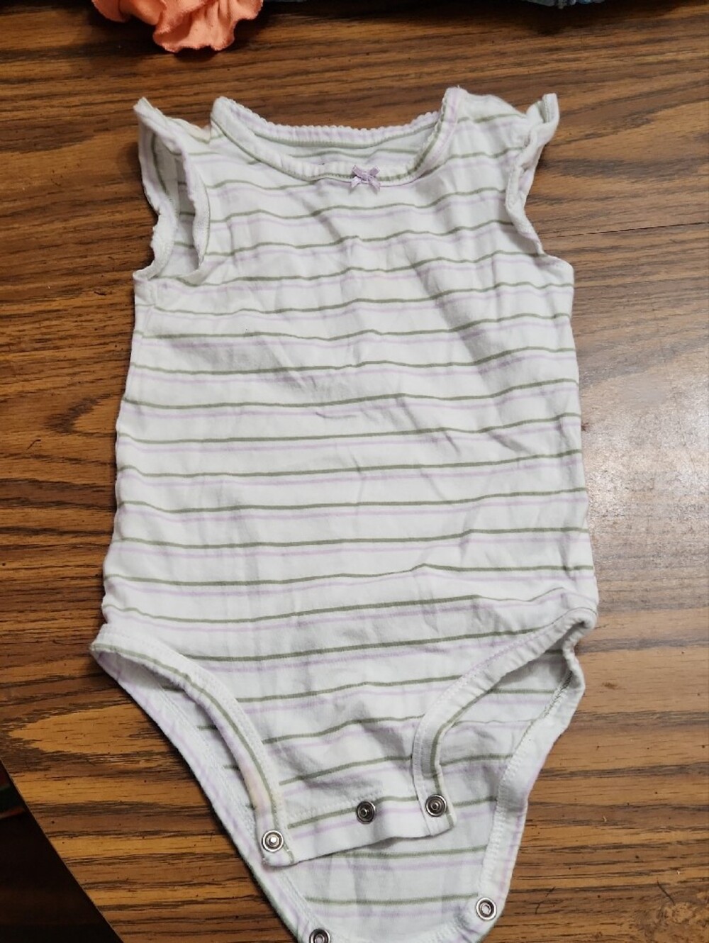 Shabby Chic Girls' Mixed Pink, Coral, Peach & Cream One-Piece Bodysuit Set - Picture 6 of 11